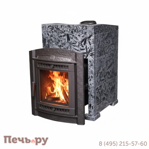 Печь банная Прометалл Атмосфера L в облицовке Пироксенит Элит фото