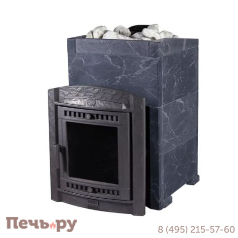 Печь банная Прометалл Атмосфера L в облицовке Талькохлорит фото