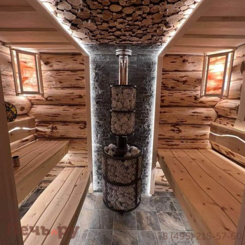 Печь банная ПроМеталл «Атмосфера XL» сетка нержавейка с газовой горелкой фото 7