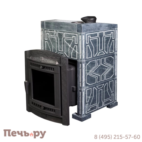 Печь банная Прометалл Атмосфера XL в облицовке Талькохлорит узор №7 фото 2