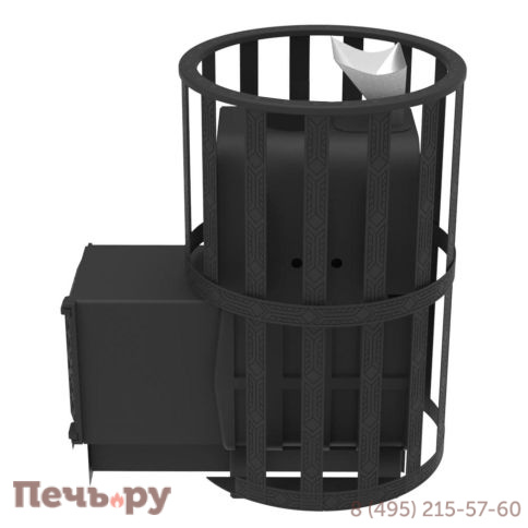 Печь Берёзка Воевода 15 ДТ-4 сетчатый кожух закрытая каменка фото 3