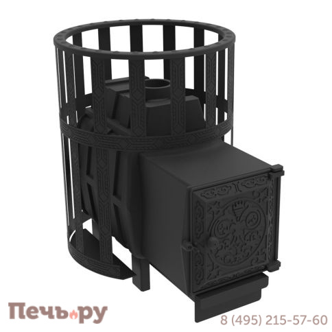 Печь Берёзка Воевода 15 ДТ-4 сетчатый кожух фото
