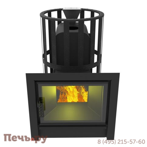 Печь Берёзка Воевода Флагман 15 сетчатый кожух закрытая каменка фото 3