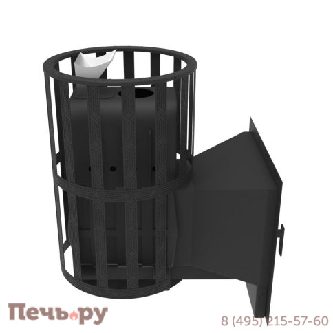 Печь Берёзка Воевода Флагман 15 сетчатый кожух закрытая каменка фото 4