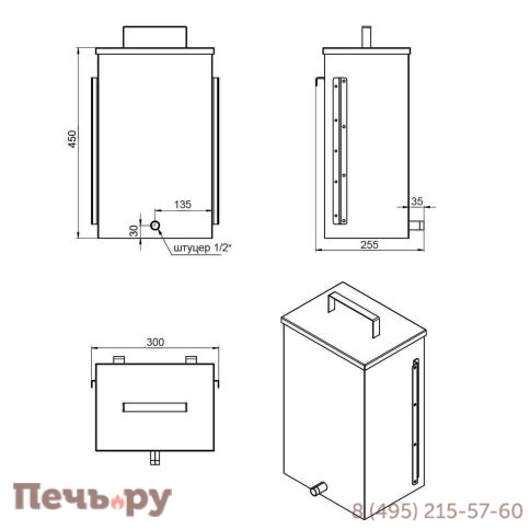 Печь для бани Aston 12 стекло Аква фото 5