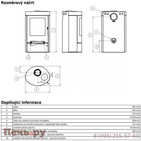 Печь-камин ABX Tulsa 7 фото 4