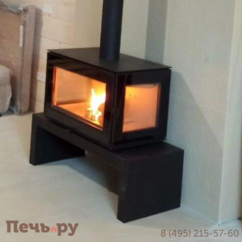 Печь камин Астов Куб 3С 800 на подиуме фото 7