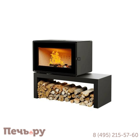 Печь камин Астов Куб 800 на подиуме фото 11