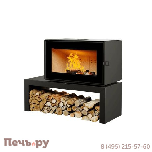 Печь камин Астов Куб 800 на подиуме фото 9