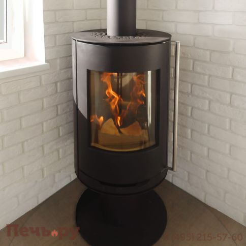 Печь камин Астов R1.0 N сталь (круглая задняя часть) фото 12