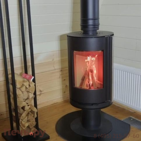 Печь камин Астов R1.0 N сталь (круглая задняя часть) фото 13