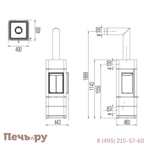 Печь камин Austroflamm Ivy фото 4