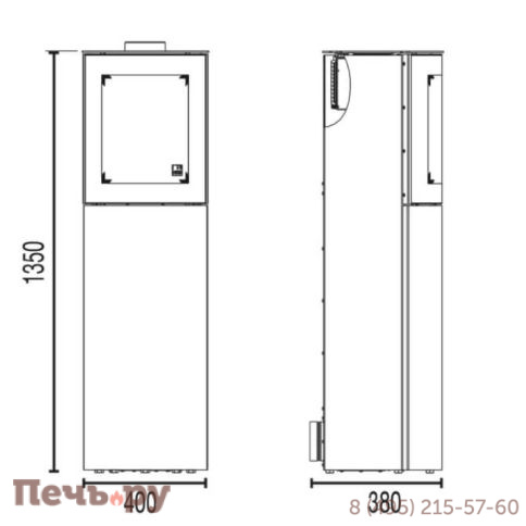 Печь камин Austroflamm Mr. Wu фото 6