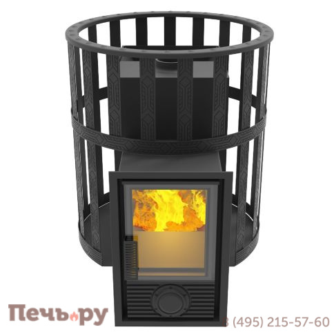 Печь камин Берёзка Викинг 15 Д2 сетчатый кожух фото 2