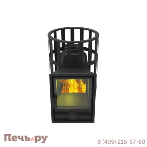 Печь камин Берёзка Воевода 15 Д-1 стекло сетчатый кожух фото 3