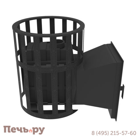 Печь камин Берёзка Воевода 15 Д-1 стекло сетчатый кожух фото 4