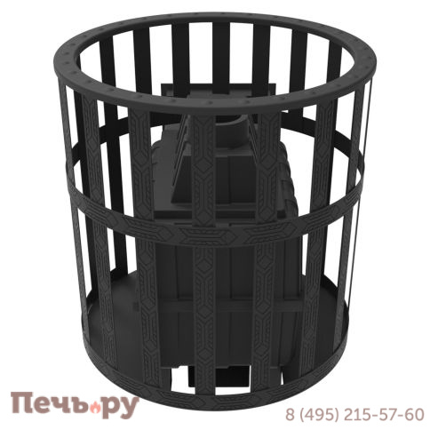 Печь камин Берёзка Воевода 20 Д-2 сетчатый кожух фото 4