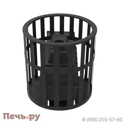 Печь камин Берёзка Воевода 20 ДТ-4 сетчатый кожух фото 6