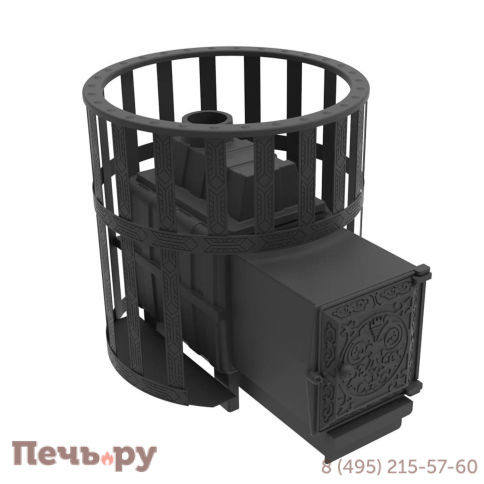 Печь камин Берёзка Воевода 20 ДТ-4 сетчатый кожух фото