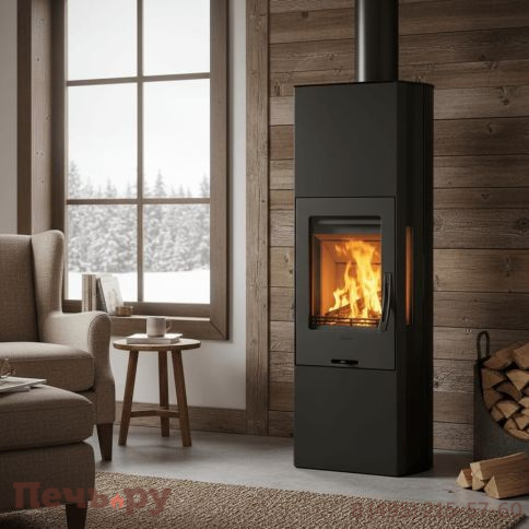 Печь камин Contura 35 высокая, дверка чугун фото 5