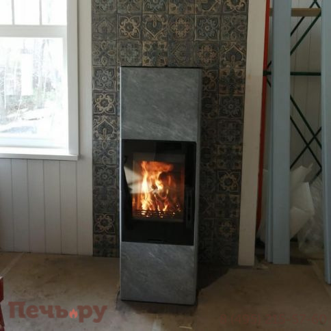 Печь камин Contura 35T:1 чугунная дверца, верхняя панель из стекла фото 12