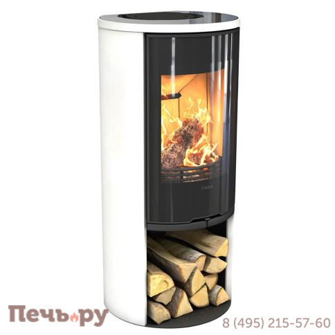 Печь камин Contura 510 G Style белый, стеклянная дверца фото 3