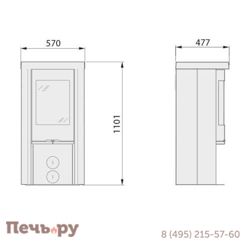 Печь камин Contura 520 Style фото 7