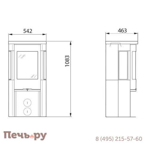 Печь камин Contura 556T Style фото 9