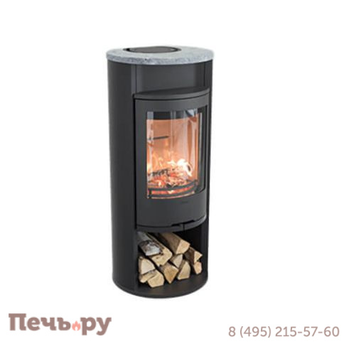 Печь камин Contura 610 Style, чугунная дверца и теплая полка фото 4