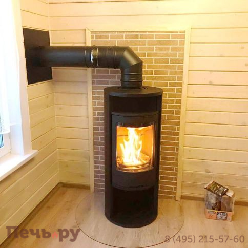 Печь камин Contura 610 Style, чугунная дверца и теплая полка фото 10