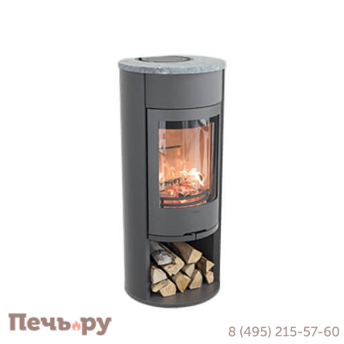 Печь камин Contura 610 Style серый, чугунная дверца и передняя крышка фото 3