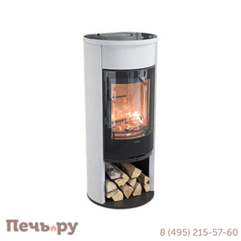 Печь камин Contura 610G Style белый, стеклянная дверца и передняя крышка фото 3