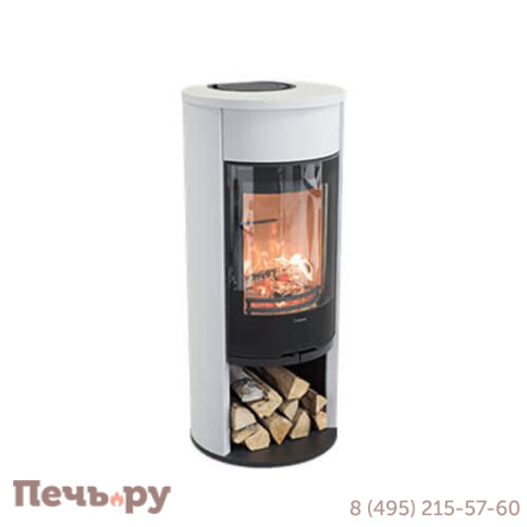 Печь камин Contura 610G Style белый, стеклянная дверца и передняя крышка фото