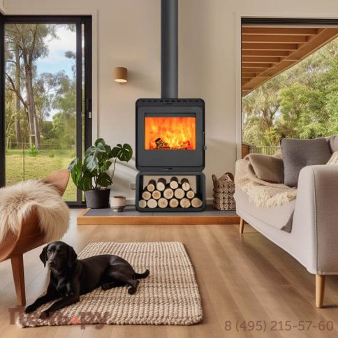 Печь камин Denner Fire Lumen с дровником фото 3