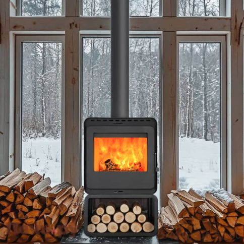 Печь камин Denner Fire Lumen с дровником фото 5