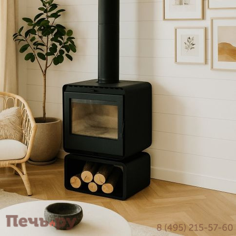 Печь камин Denner Fire Lumen с дровником фото 7