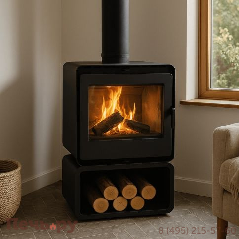 Печь камин Denner Fire Lumen с дровником фото 8