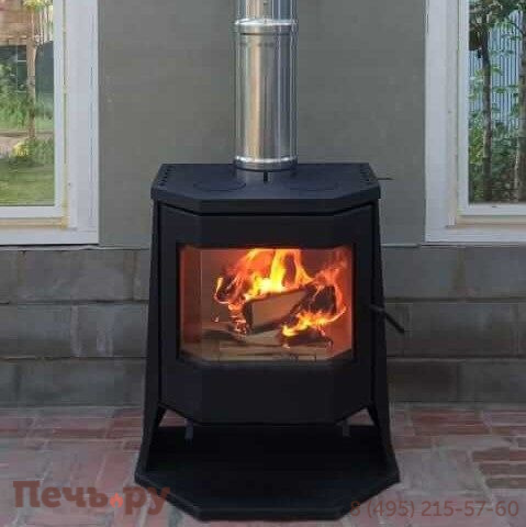 Печь камин ЭкоКамин Бавария Панорама Призма с плитой (РК189) фото 4