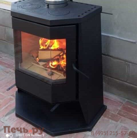 Печь камин ЭкоКамин Бавария Панорама Призма с плитой (РК189) фото 5