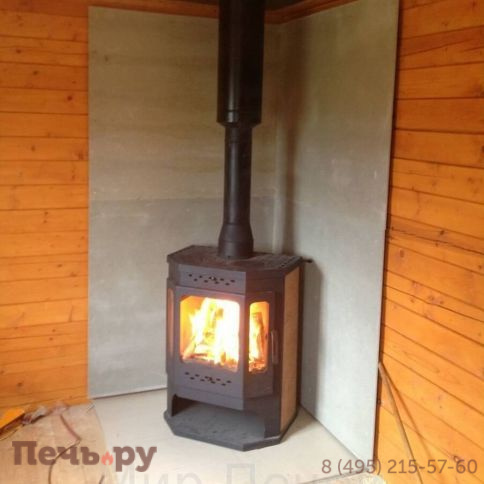 Печь-камин ЭкоКамин Бавария Призматик с плитой и теплообменником (ПК140) фото 7