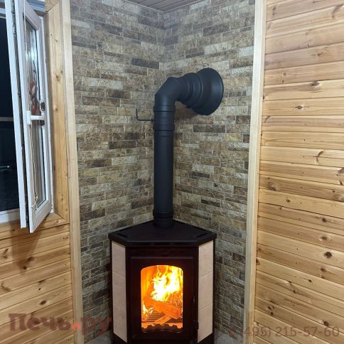 Печь-камин ЭкоКамин Бавария угловая (РК 145) без плиты фото 12