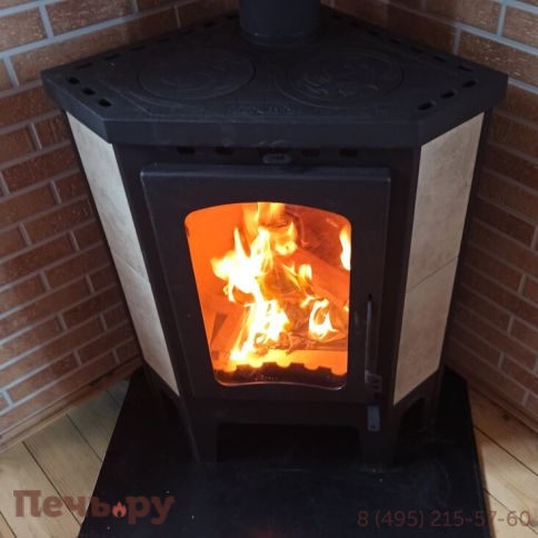 Печь-камин ЭкоКамин Бавария угловая с плитой (РК 123) фото 6