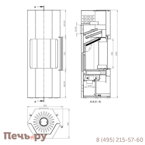 Печь камин Ember Hot Hex фото 3