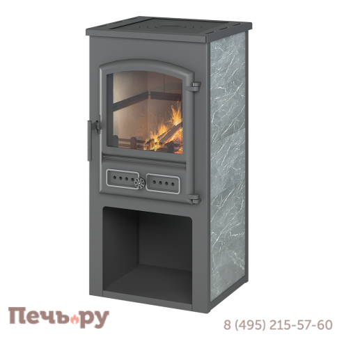 Печь камин Этна (БКД) с плитой Талькохлорит фото