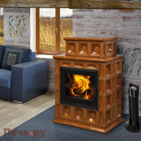 Печь-камин Hein Baracca 4 керамика (с надстройкой) фото