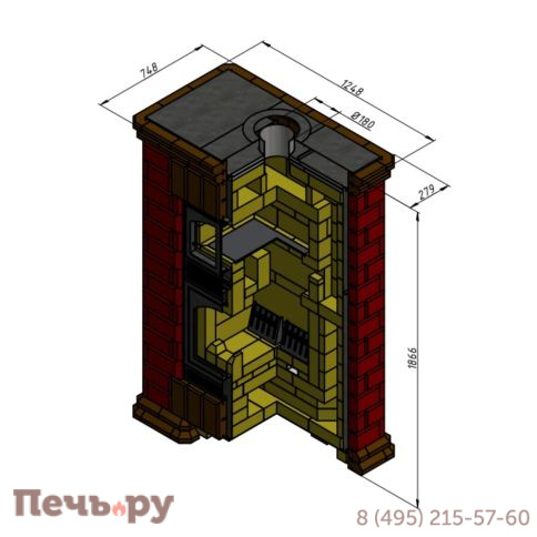 Печь камин КДМ КИВ с духовкой фото 10