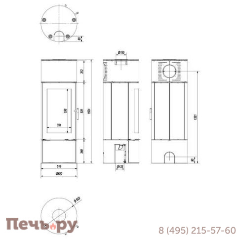 Печь камин Kratki Antares фото 8