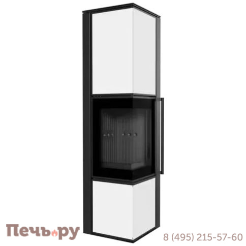 Печь камин Kratki Pro TORA/L белый, с доводчиком фото 9