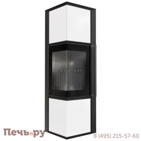 Печь камин Kratki Pro TORA/M белый, с доводчиком фото 4