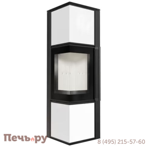 Печь камин Kratki Pro TORA/M белый, с доводчиком фото 5